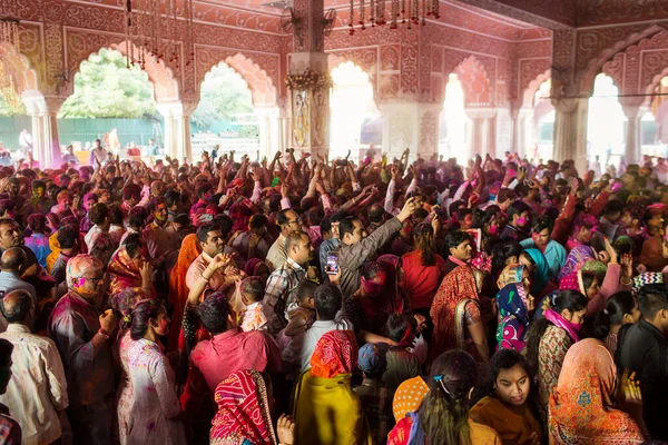 Jaipur India Marzo Gente Local Celebra Festival Holi Marzo 2020 — Foto de Stock