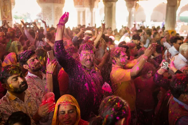 Jaipur India March Local People Celebrate Festival Holi March 2020 — Stock Photo, Image