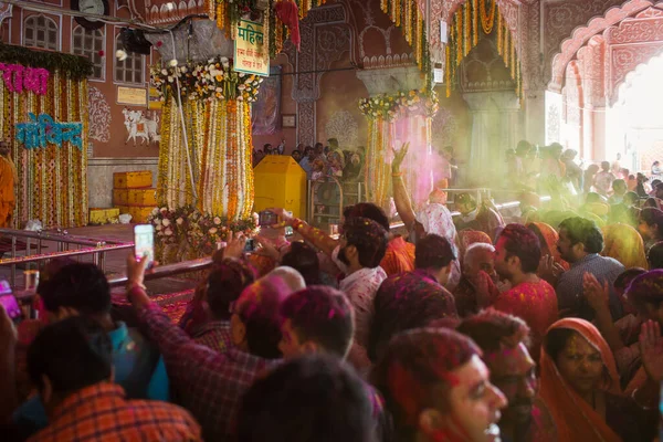 Jaipur India March Local People Celebrate Festival Holi March 2020 — Stock Photo, Image