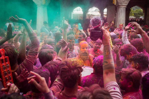 Jaipur India March Local People Celebrate Festival Holi March 2020 — Stock Photo, Image