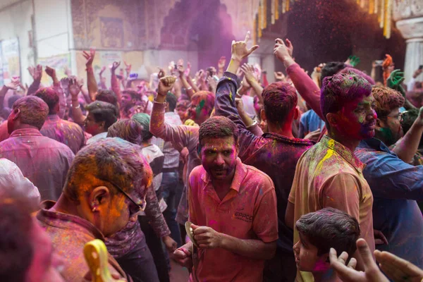 Jaipur India March Local People Celebrate Festival Holi March 2020 — Stock Photo, Image