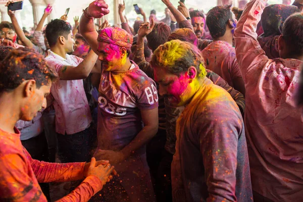 Jaipur India March Local People Celebrate Festival Holi March 2020 Royalty Free Stock Photos