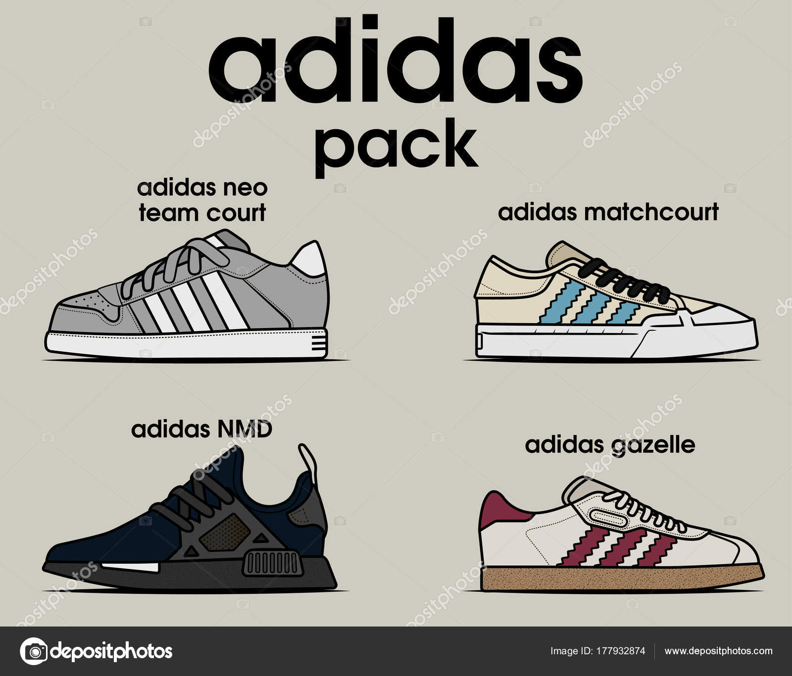 tenis adidas vector