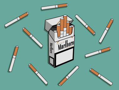 Marlboro paketini gösteren resim
