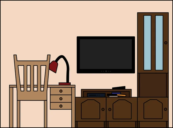 オリジナル デザインの美しい客室 — ストックベクタ