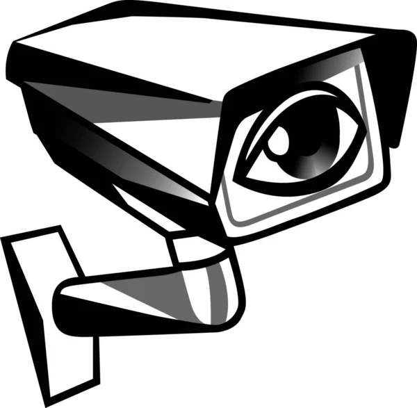 Una Videocamera Che Guarda Occhio — Vettoriale Stock