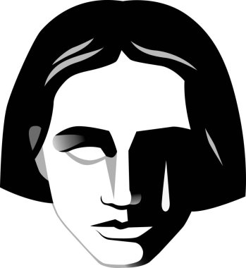 Bir gözyaşı yüzünde üzgün kız