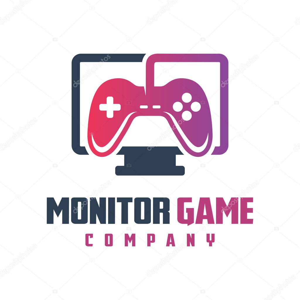 Online game monitor logo design