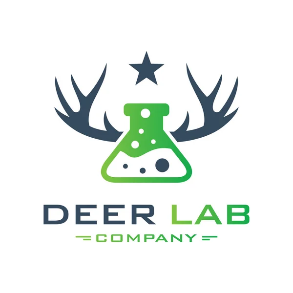 Hirsch Labor Tier Logo entwerfen Sie Ihr Unternehmen — Stockvektor