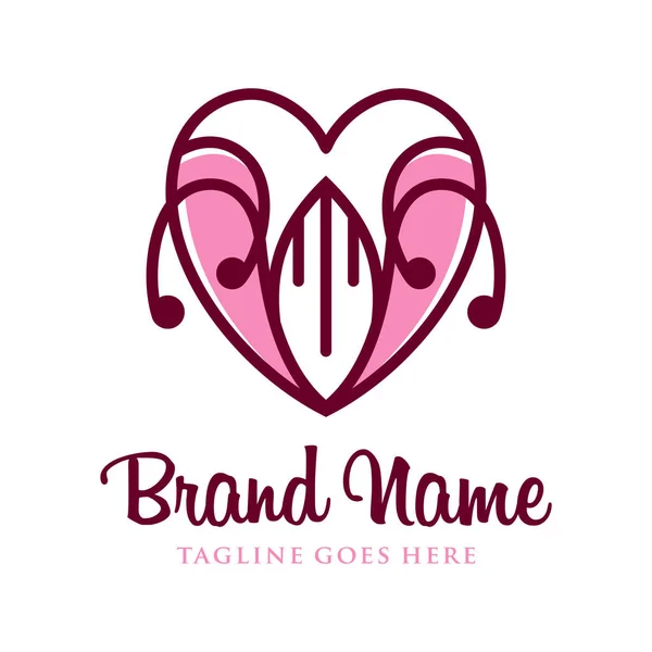love outline symbol logo design your company