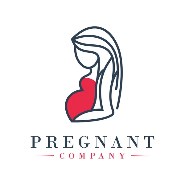 Diseño del logotipo de la mujer embarazada — Archivo Imágenes Vectoriales