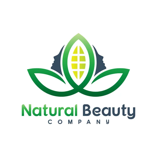 Diseño del logo de belleza natural — Vector de stock