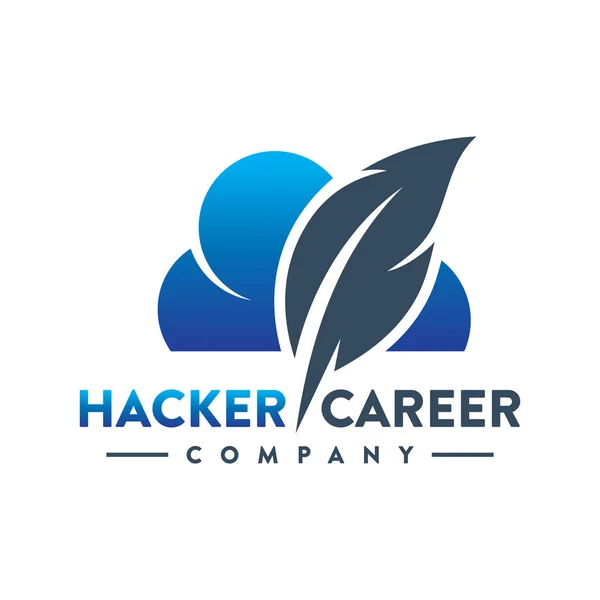 Дизайн логотипа хакера — стоковый вектор