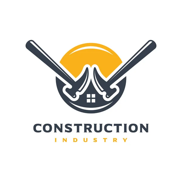 Ev inşa logosu tasarımı — Stok Vektör