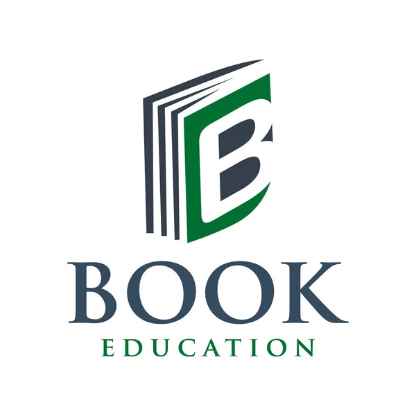 Educational book logo design — Stock Vector