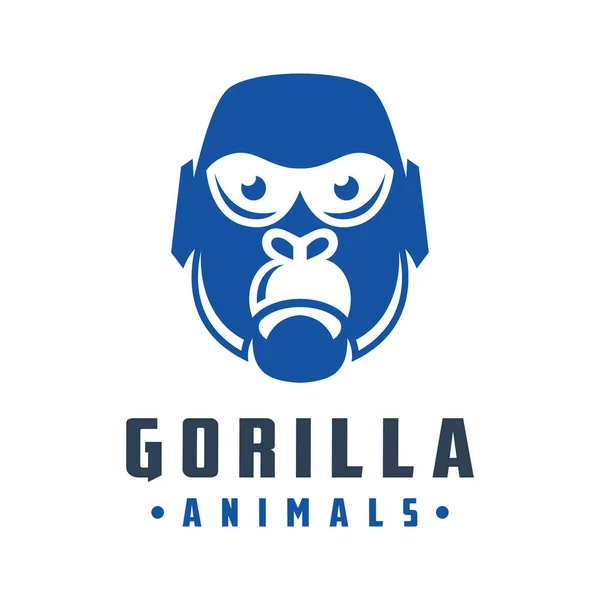 Gorilla hoofd logo ontwerp — Stockvector