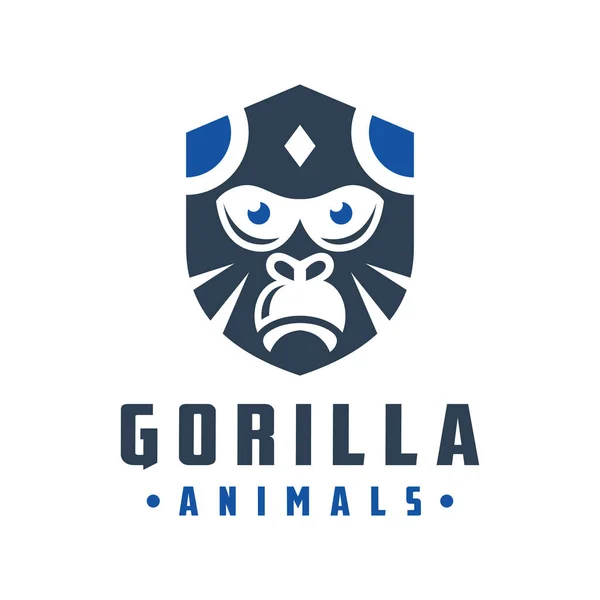 Gorilla hoofd logo ontwerp — Stockvector