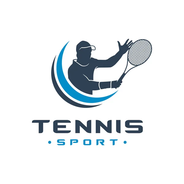 Herrtennis sport logotyp — Stock vektor