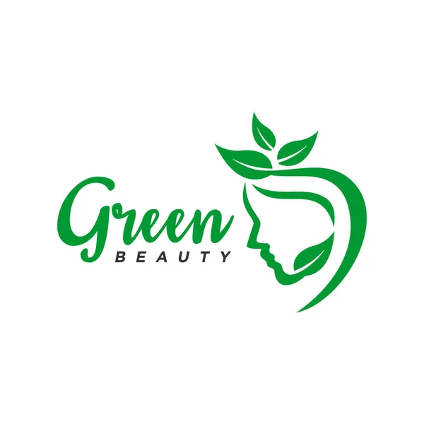 Doğal Güzellik Salonu Logosu Tasarımı — Stok Vektör