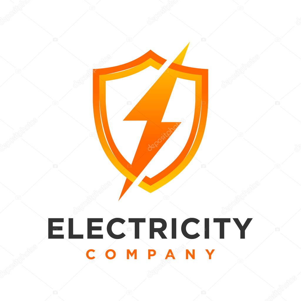 Electrical shield industrial logo design