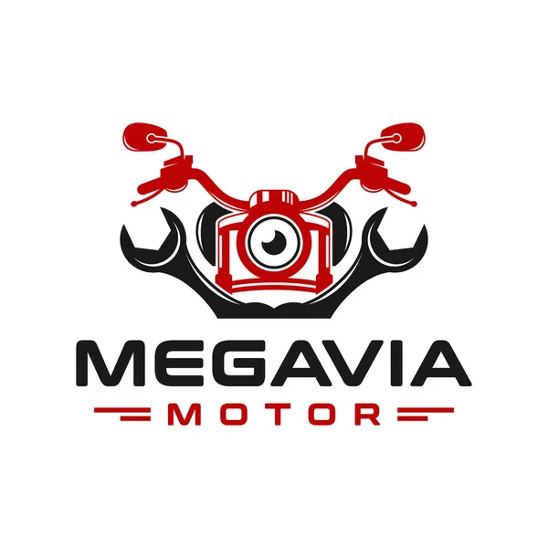 Дизайн Логотипа Ремонтной Мастерской Мотоцикла — стоковый вектор