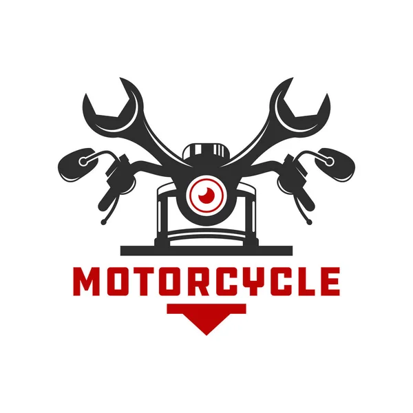 Design Logotipo Oficina Reparação Motocicletas — Vetor de Stock