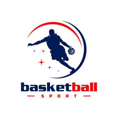 Basketbol sporu hareket logosu tasarımı