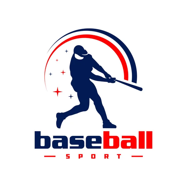 Design Logotipo Beisebol Logotipo Esportes — Vetor de Stock