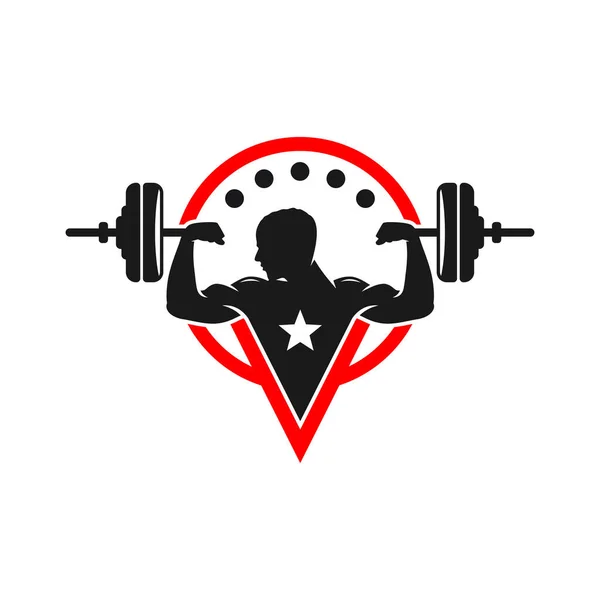 Logo Sport Haltérophilie Concevoir Votre Entreprise — Image vectorielle