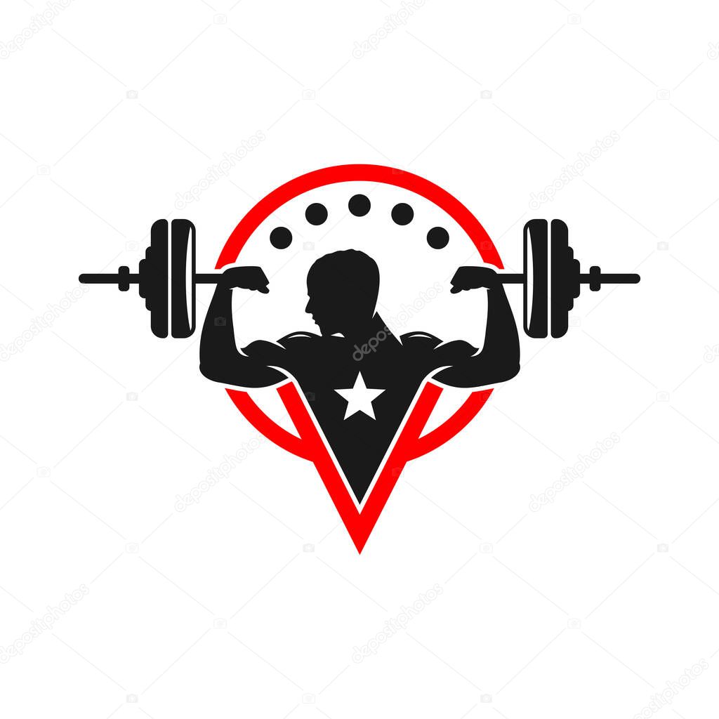 Weightlifting sports logo design your company