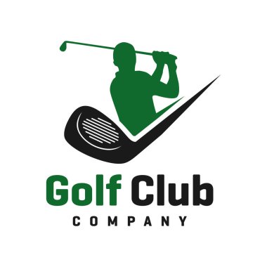 Logo tasarımı golf oynuyor.