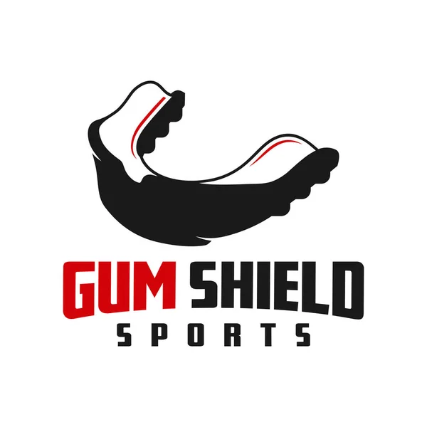 Gum Shield Sports Logo Design — Stock Vector