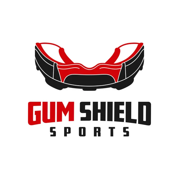 Gum Shield Sports Logo Design — Stock Vector