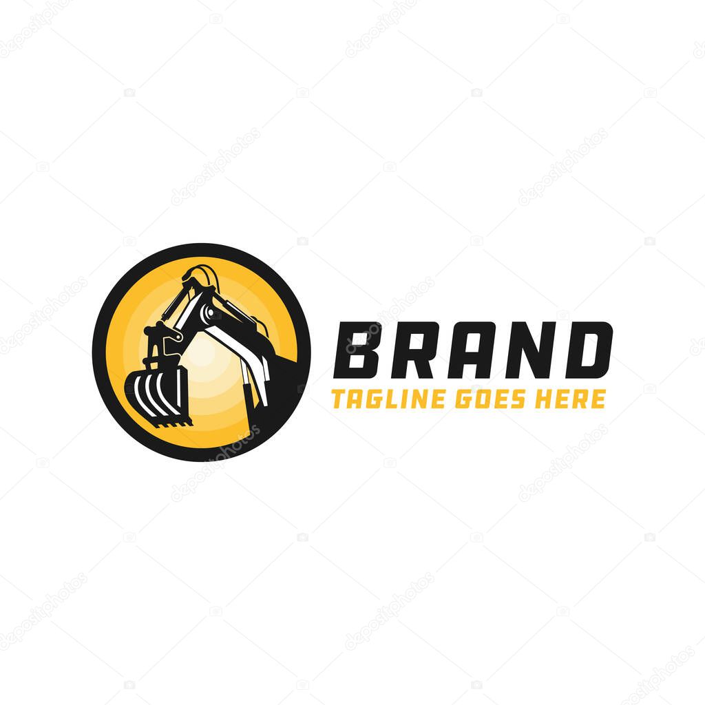 Excavator tool repair logo design