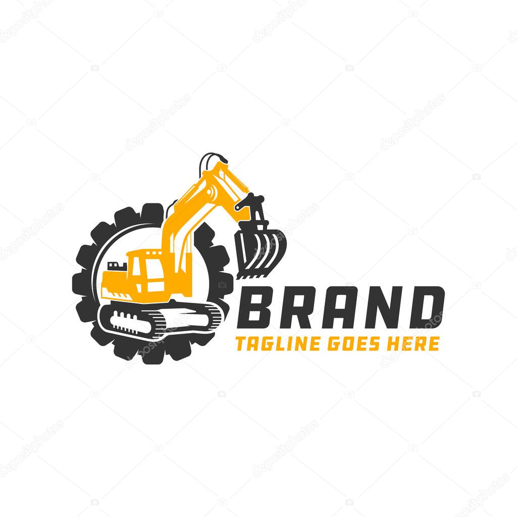 Excavator tool repair logo design
