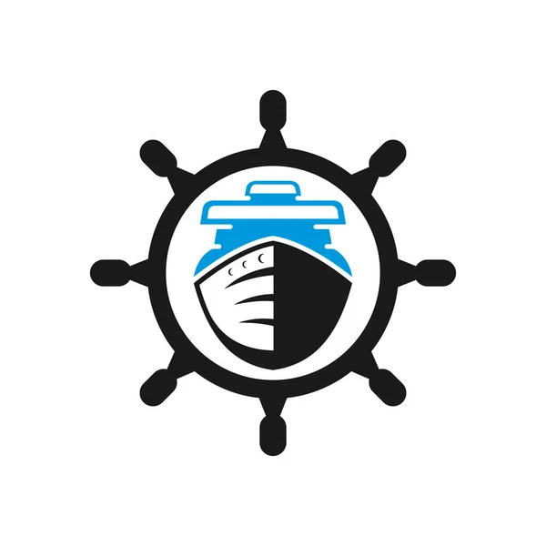 Logo Kapal Laut Desain - Stok Vektor
