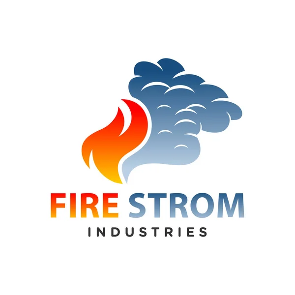 Design Des Fire Storm Vektor Logos — Stockvektor