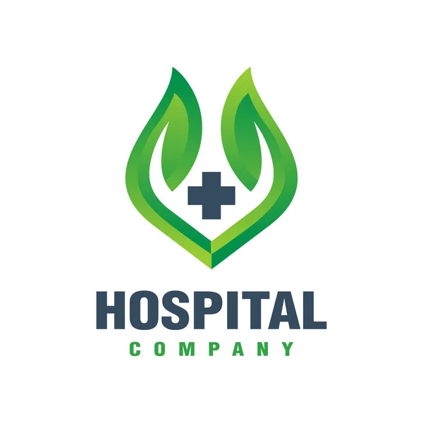 Desain Logo Natural Health Leaf - Stok Vektor