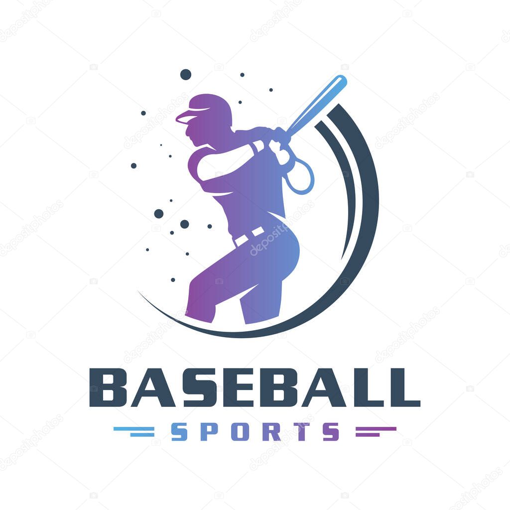 Sports vector baseball logo design