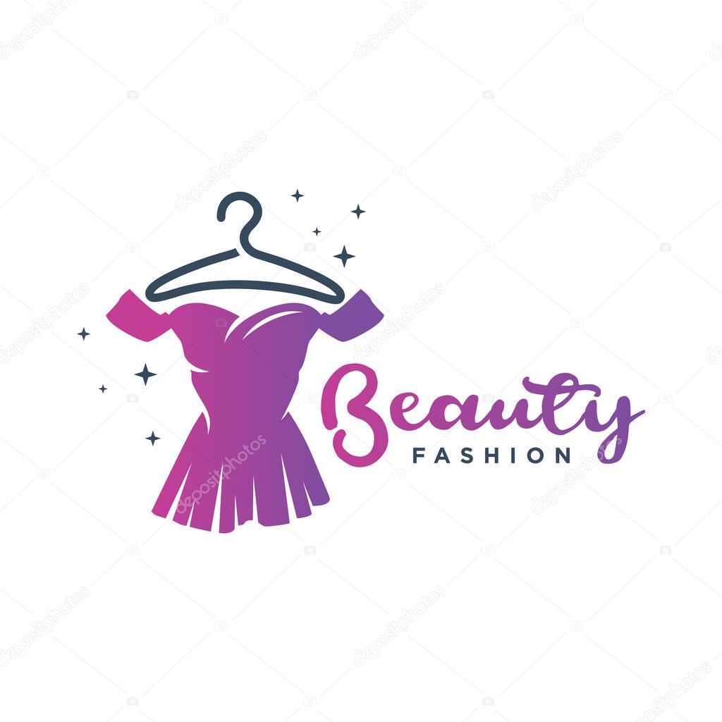 Fashion design of women's clothing logo