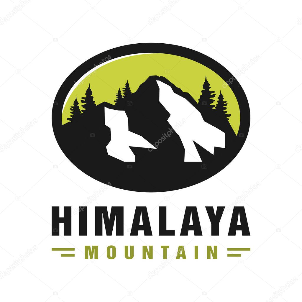Himalayan mountain vector logo design