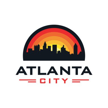 Atlanta şehri logo tasarım vektörü