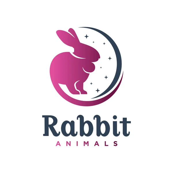 Kaninchen Hase Logo Design Vektor — Stockvektor