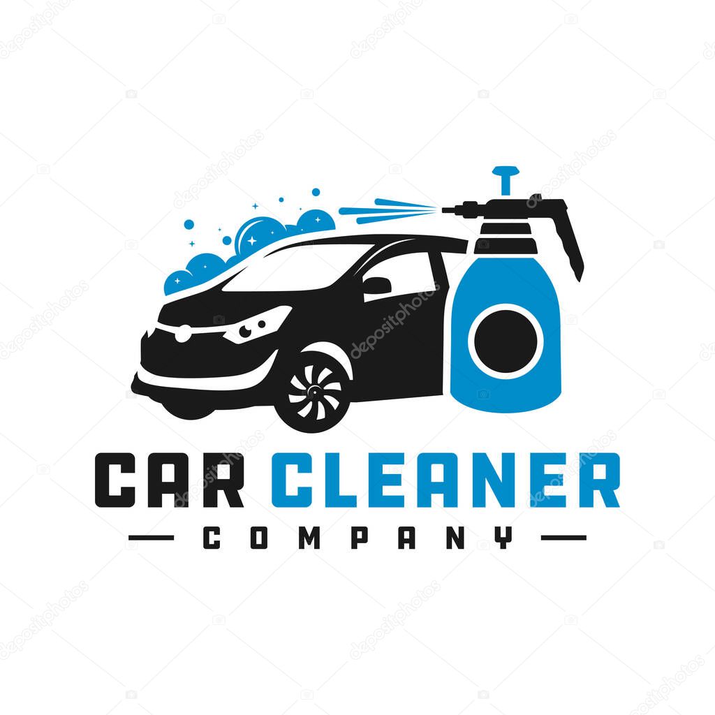 Car cleaning liquid logo design