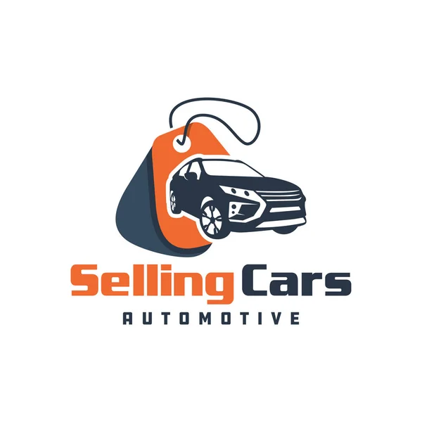 Car Sales Showroom Logo Ontwerp — Stockvector