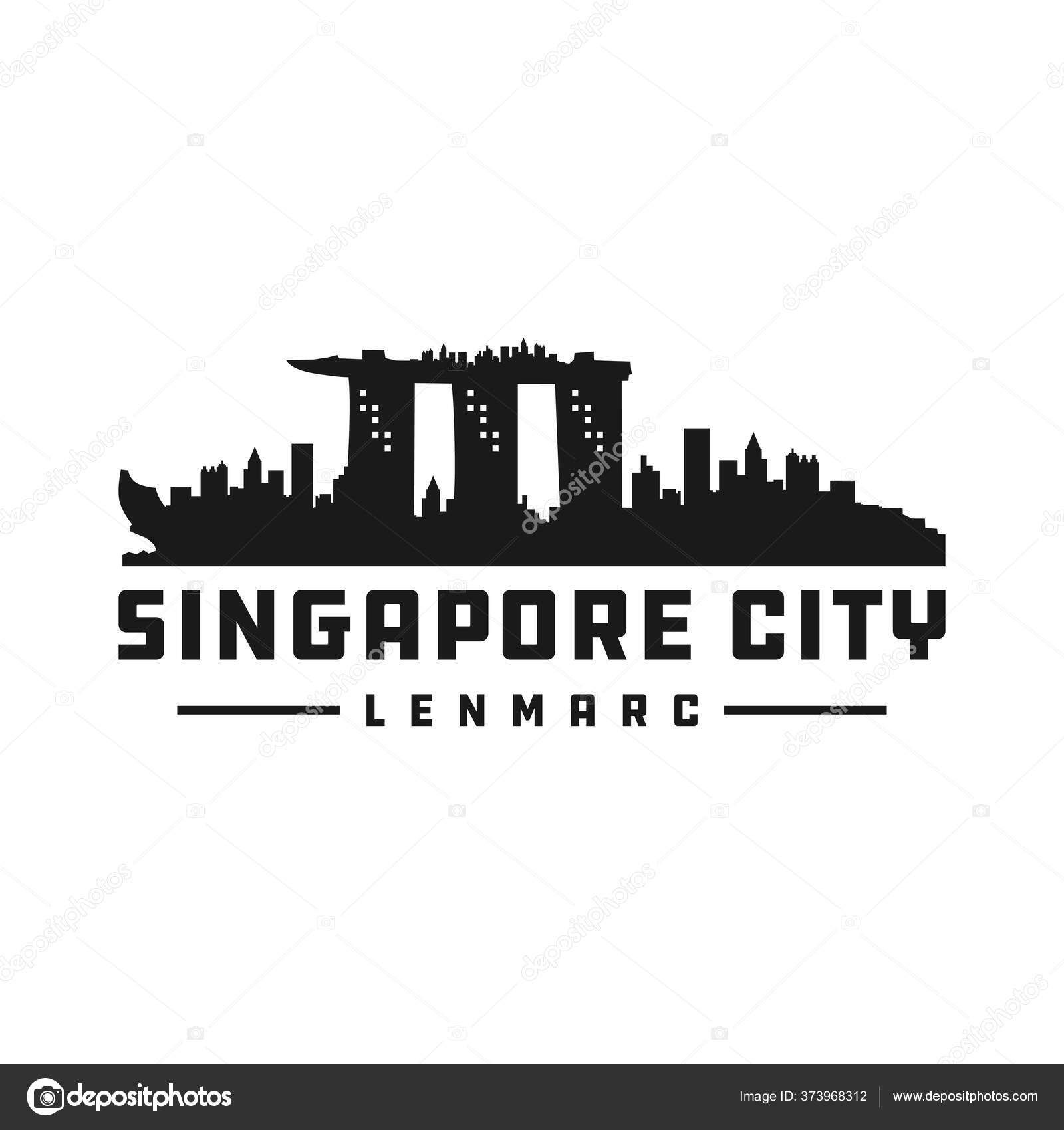 Singapore City Silhouette Logo Design Stock Vector C Cumicumi442 Gmail Com