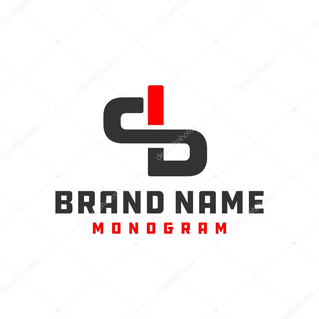 Logo design modern monogram logo letter SB