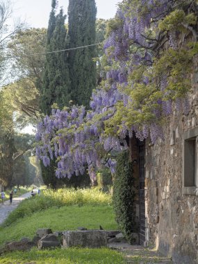 Via Appia, Porta Appia, Roma anicient yol üzerinden Appian yolu üzerinde 21 Nisan 2018