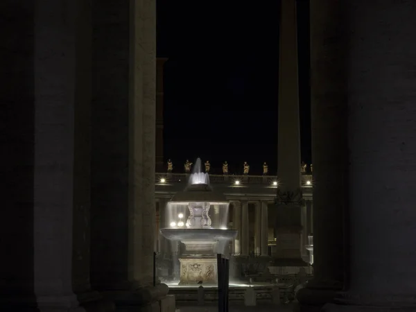 Abril 2018 Fonte Peters Basílica Lugar Estado Vaticano Roma Itália — Fotografia de Stock