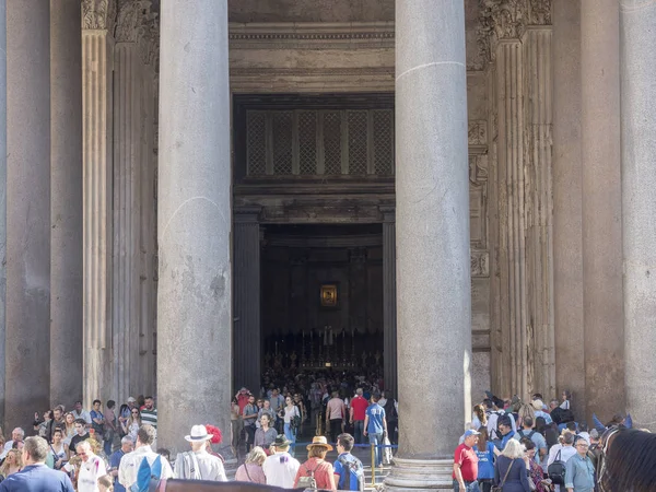 Abril 2018 Panteão Templo Romano Antigo Roma Itália — Fotografia de Stock